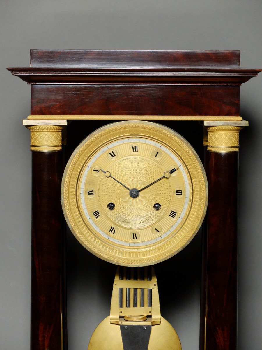 Empire Regulator Clock In Mahogany - Early 19th Century-photo-3