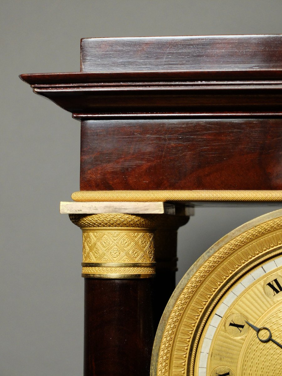 Empire Regulator Clock In Mahogany - Early 19th Century-photo-4