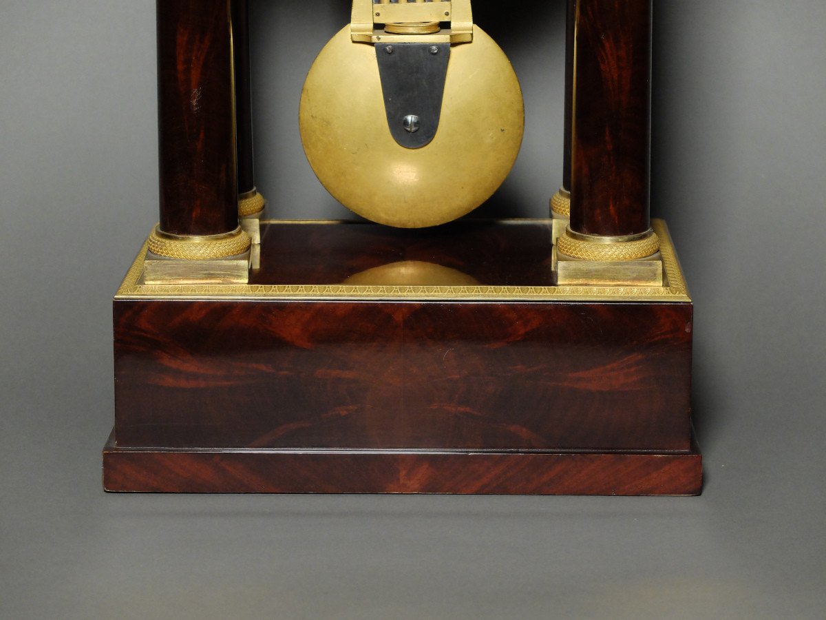 Empire Regulator Clock In Mahogany - Early 19th Century-photo-1