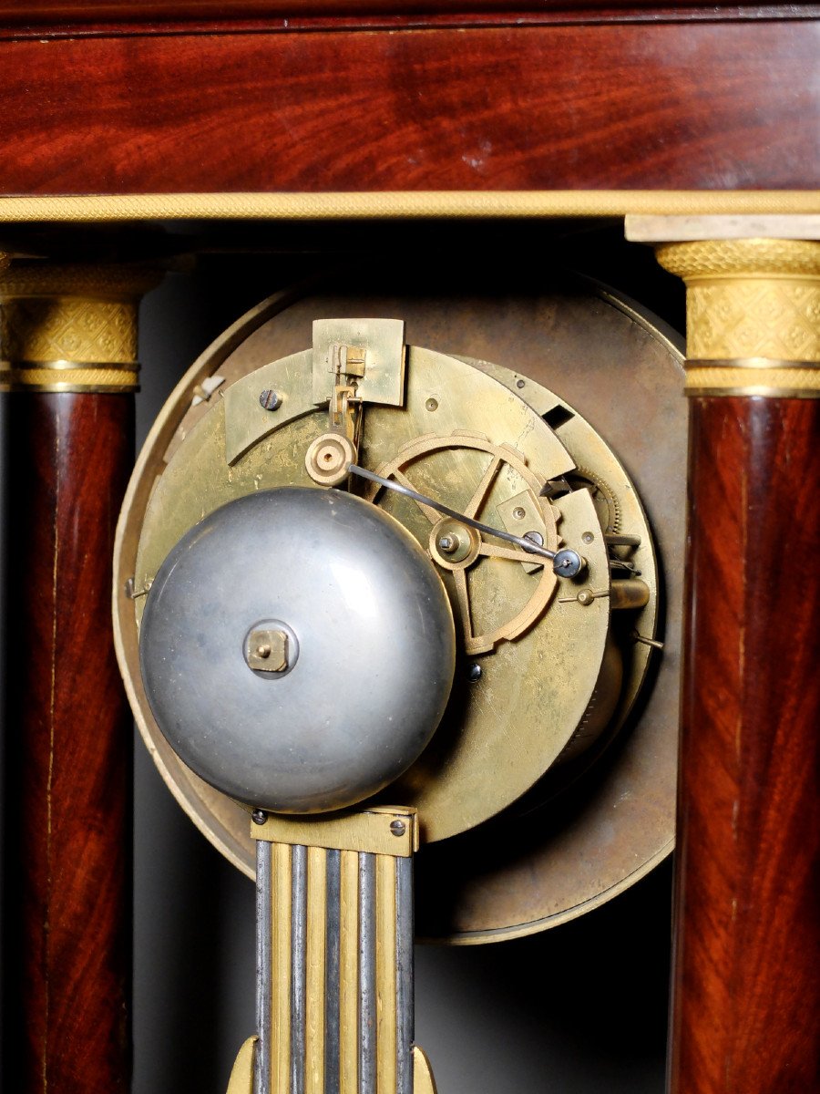 Empire Regulator Clock In Mahogany - Early 19th Century-photo-6