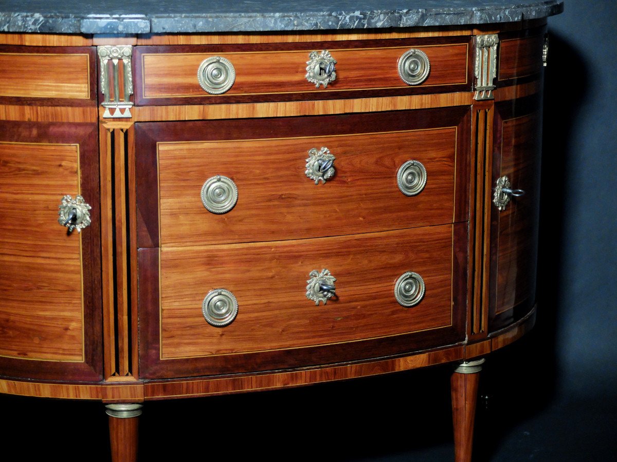 Half-moon Chest Of Drawers Stamped By Fidelys Schey-photo-3