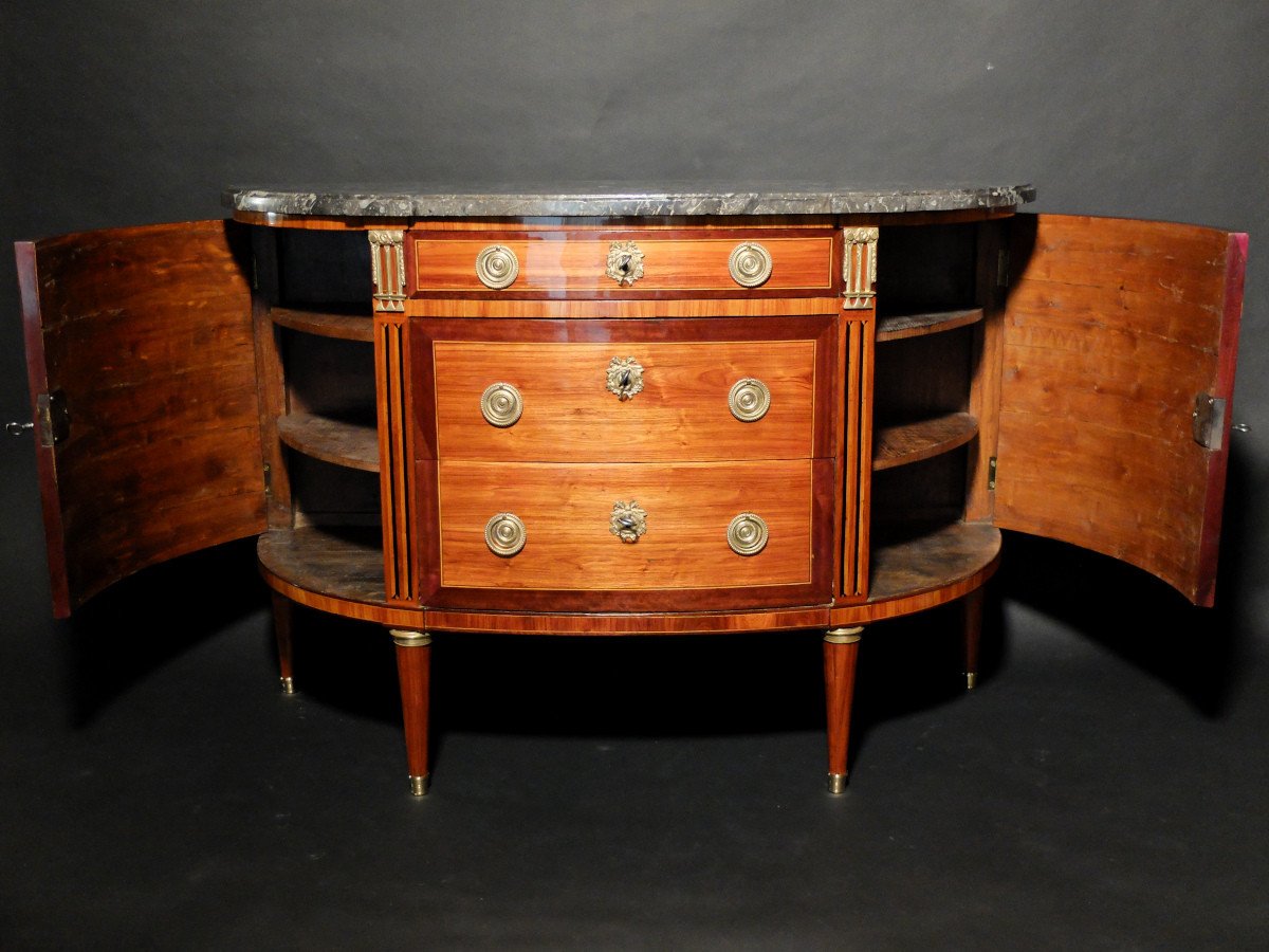 Half-moon Chest Of Drawers Stamped By Fidelys Schey-photo-4