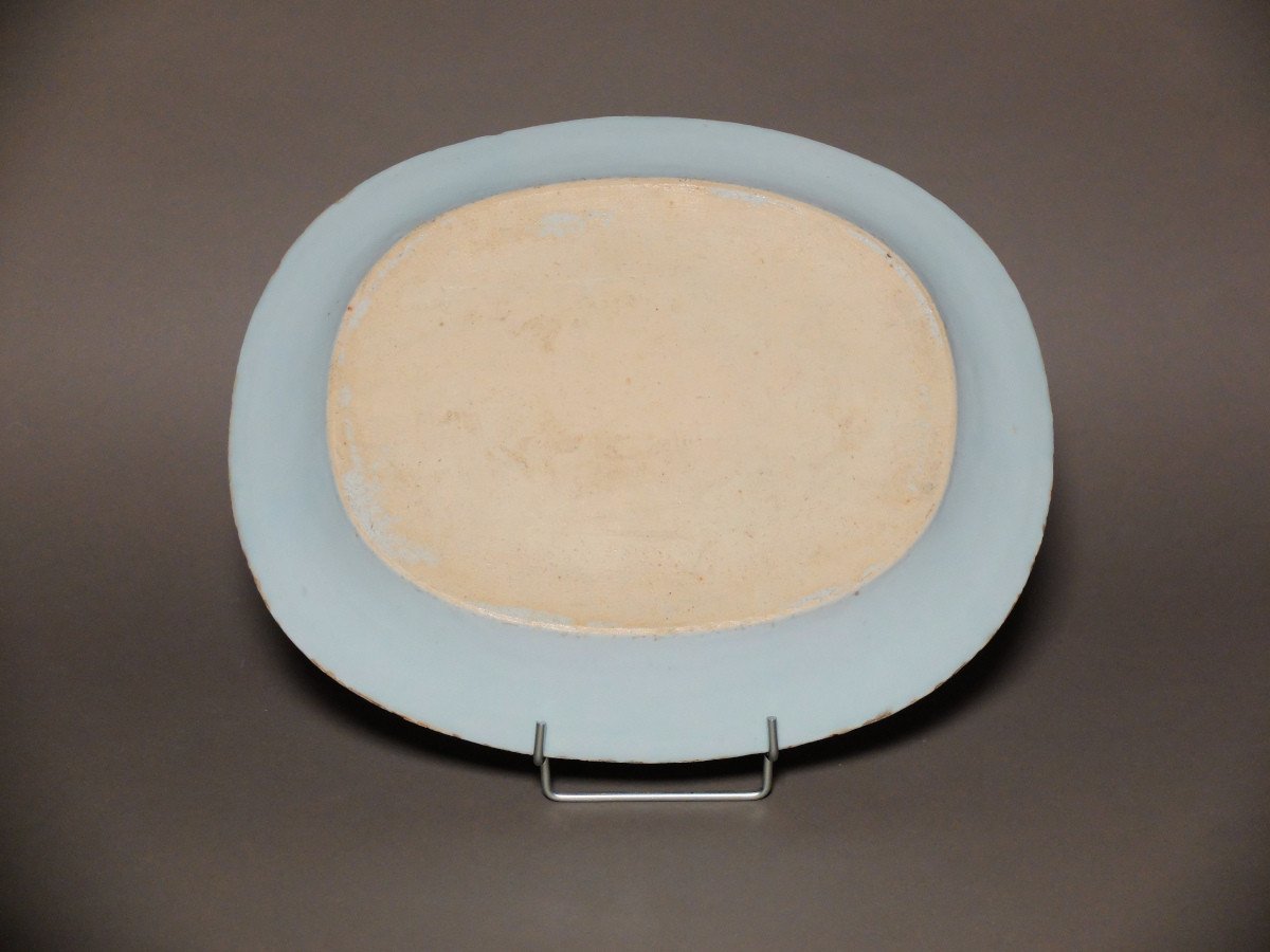Oval Dish In Blue And White Chinese Porcelain - 18th Century-photo-3
