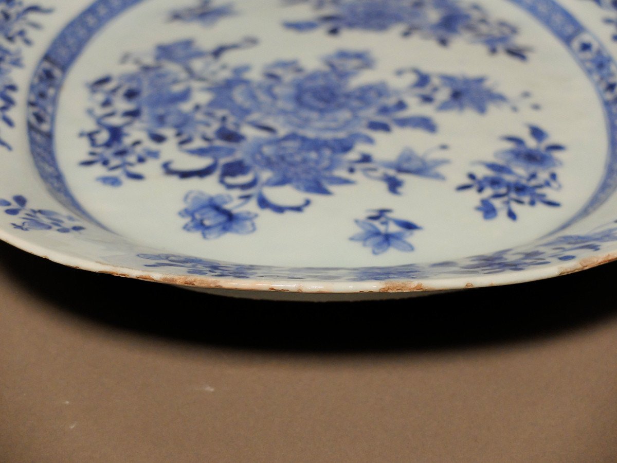 Oval Dish In Blue And White Chinese Porcelain - 18th Century-photo-4