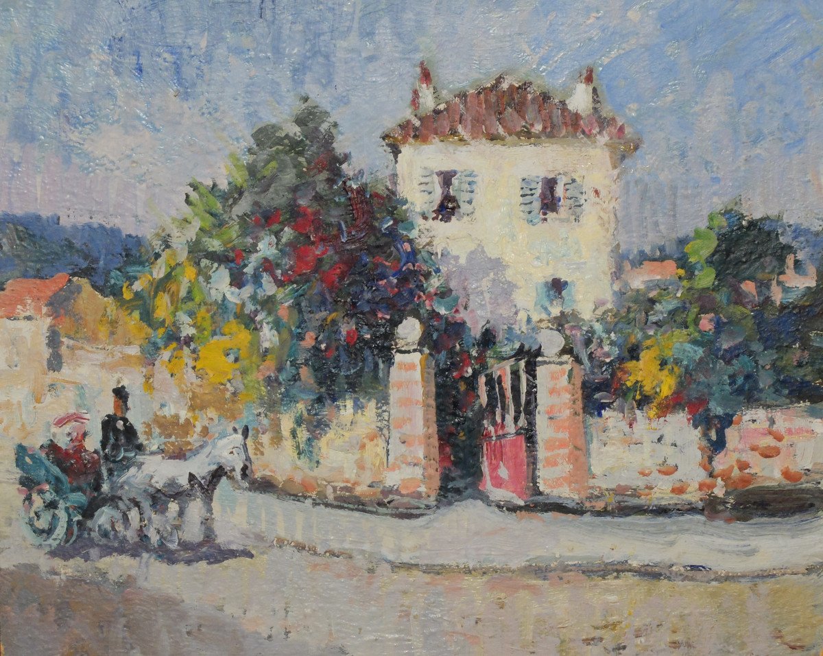 "the Entrance To The House" - Mério Ameglio (1897-1970)-photo-2