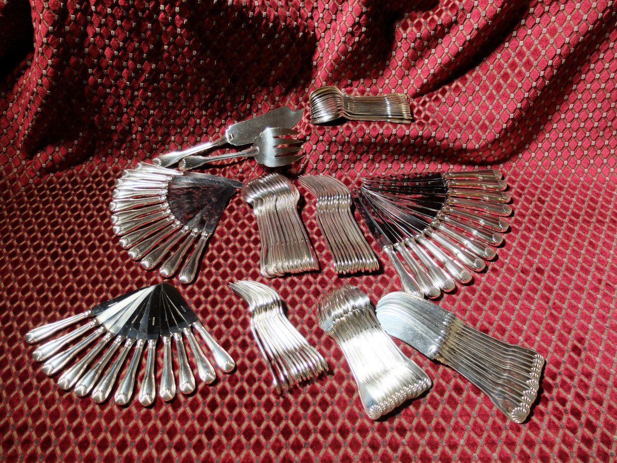 110 Pieces Cutlery Set, Shell Net Model From Ercuis-photo-2