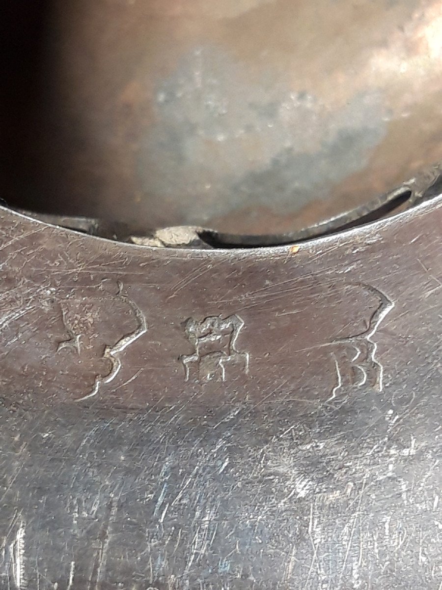Réchaud en argent massif par J.B. Leroux, Lille, 1746-photo-3