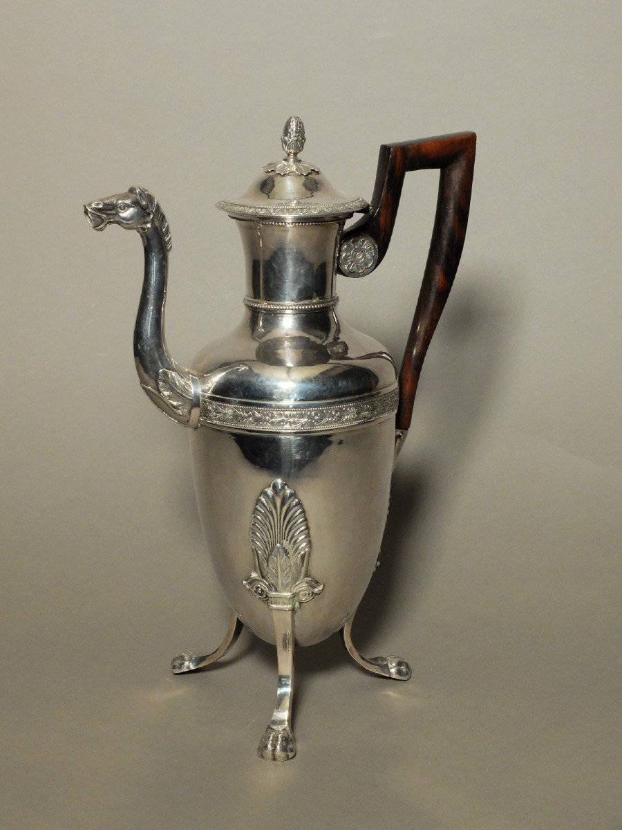Solid Silver Jug With Horse's Head