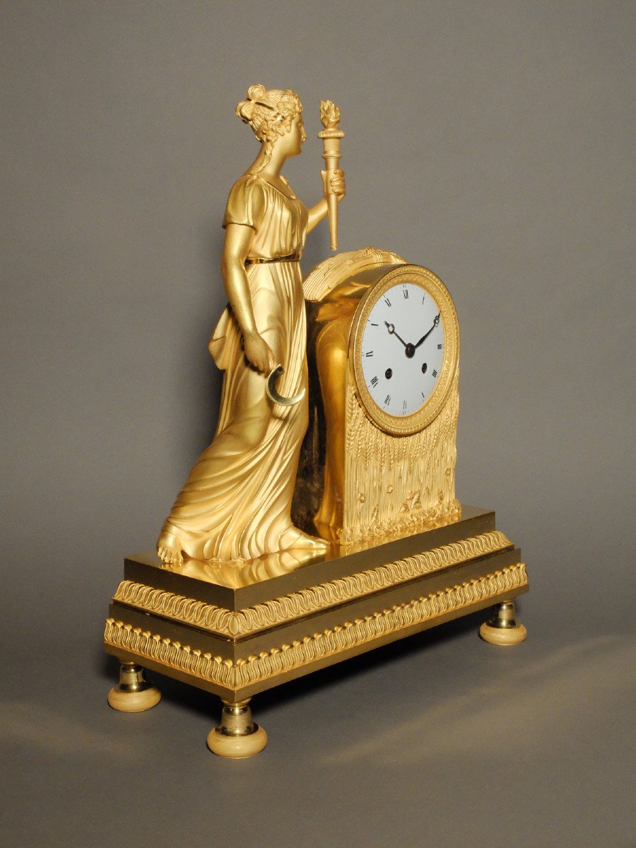 Pendulum Terminal Representing Ceres Or The Allegory Of Summer-photo-2