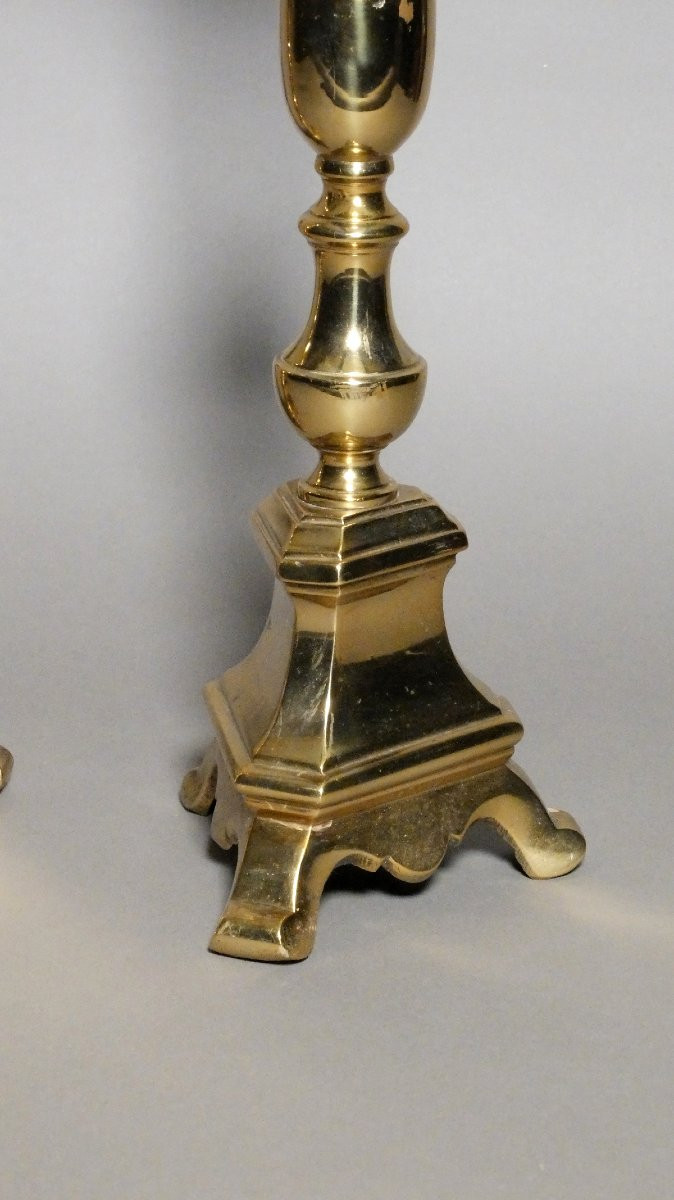 Paire de pic-cierges d'époque Louis XIV-photo-2