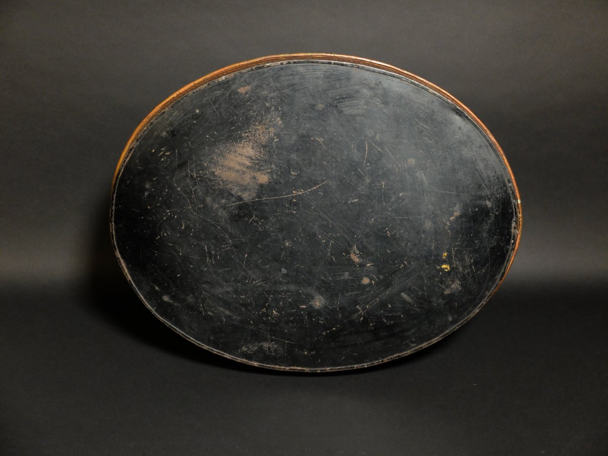 Painted Sheet Metal Tray With Chinese Decoration-photo-2