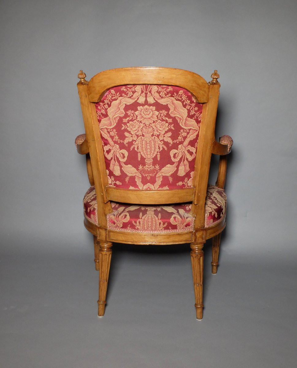 Paire de fauteuils lyonnais d'époque Louis XVI-photo-1