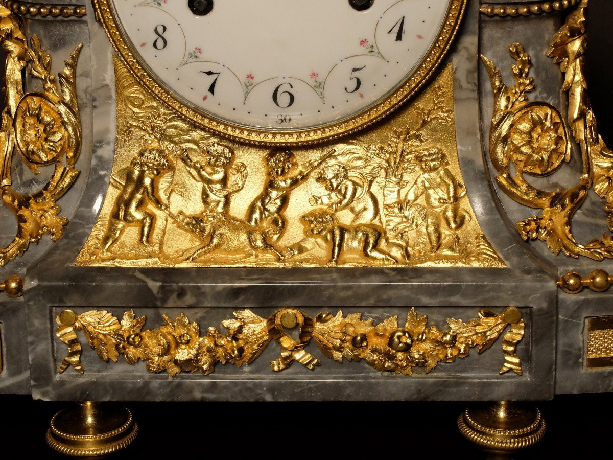 Pendule d'époque Louis XVI "L'Amour et l'Amitié"-photo-4
