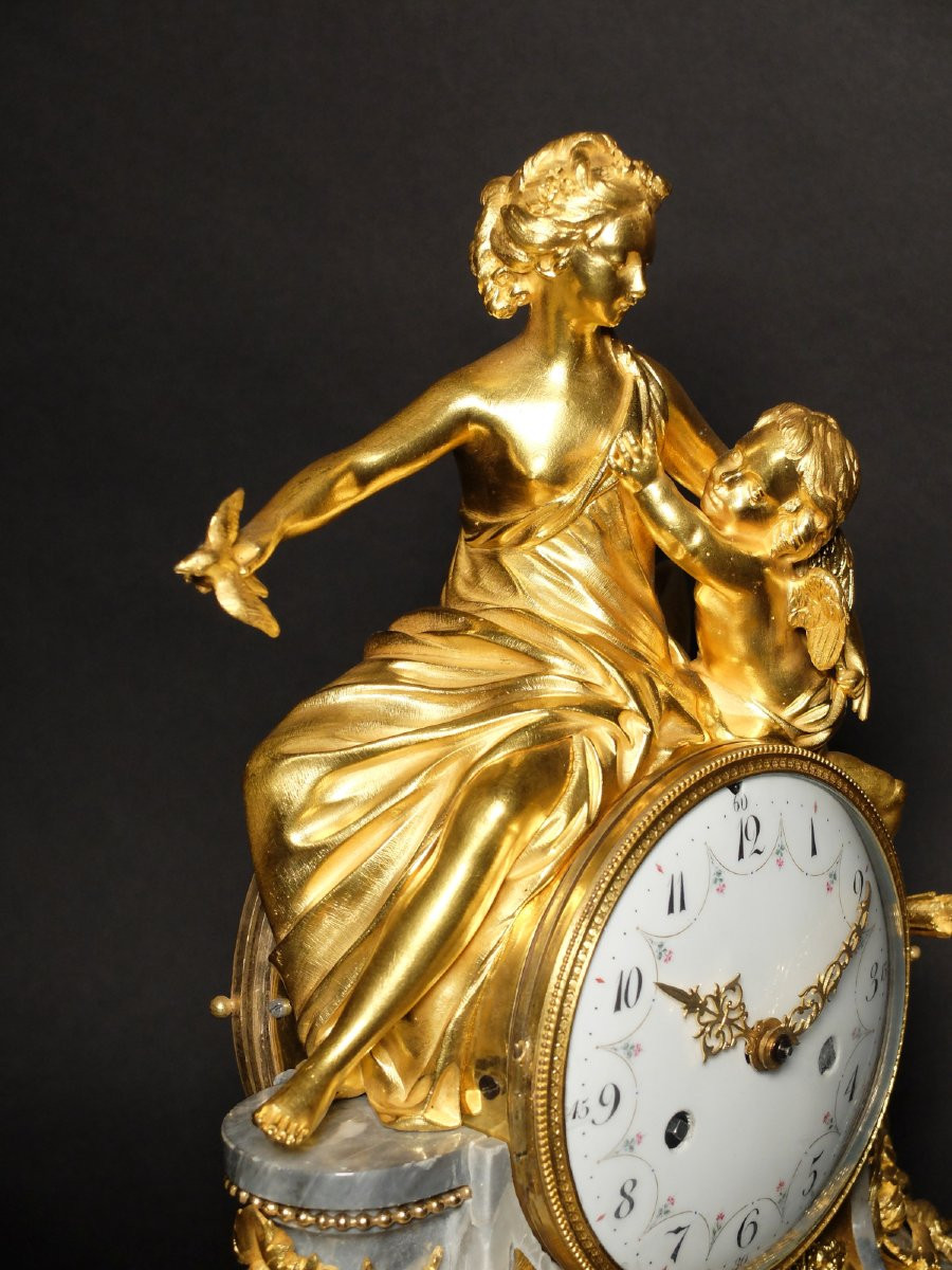 L'Amour et l'Amitié - Pendule d'époque Louis XVI-photo-4