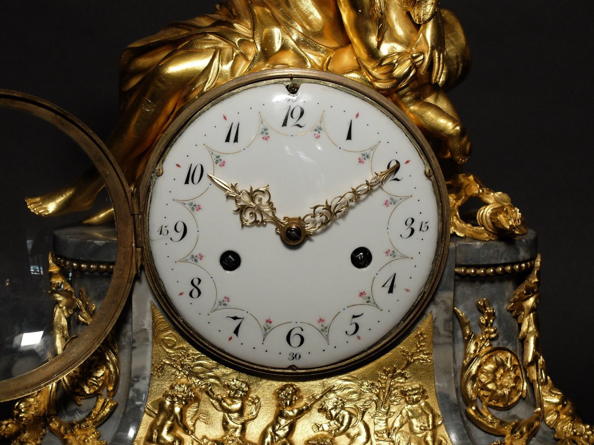 L'Amour et l'Amitié - Pendule d'époque Louis XVI-photo-3