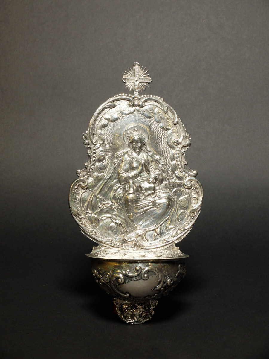 Bénitier XVIIIème en argent massif