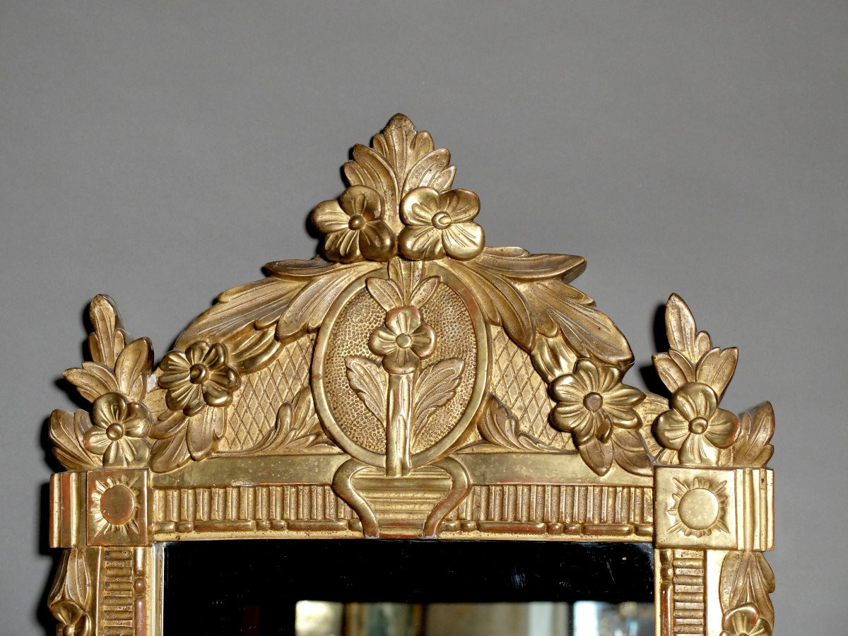 Miroir d'époque Louis XVI en bois doré-photo-2