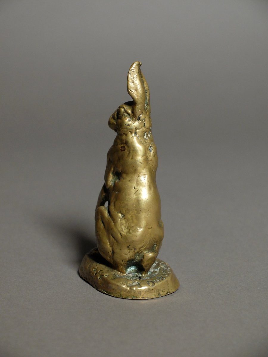 Seated Hare, By Alfred Dubucand (1828 - 1894)-photo-2