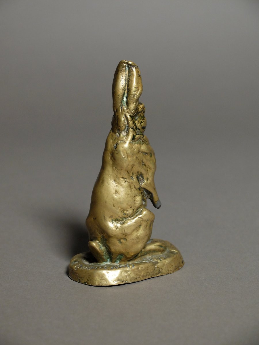 Seated Hare, By Alfred Dubucand (1828 - 1894)-photo-3