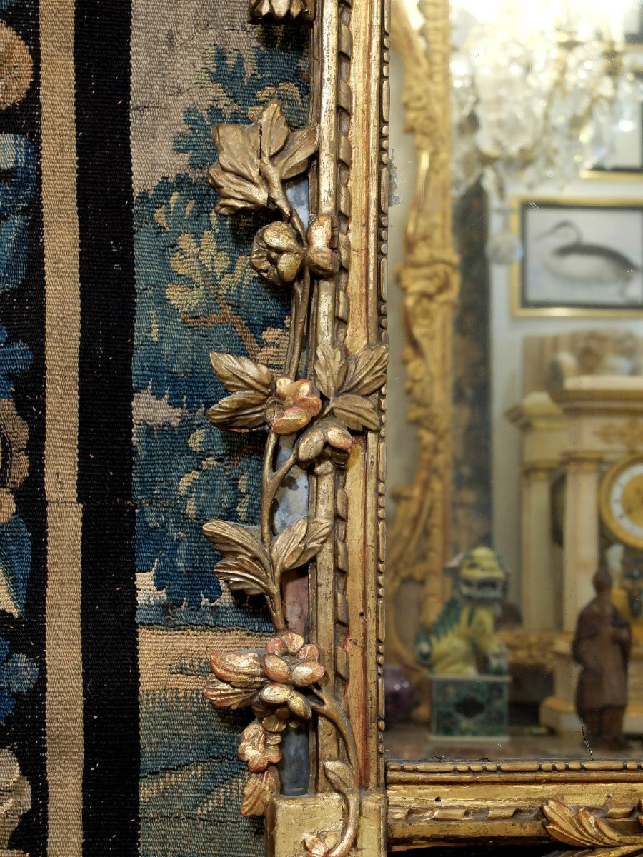 Miroir à parecloses d'époque Louis XVI-photo-4