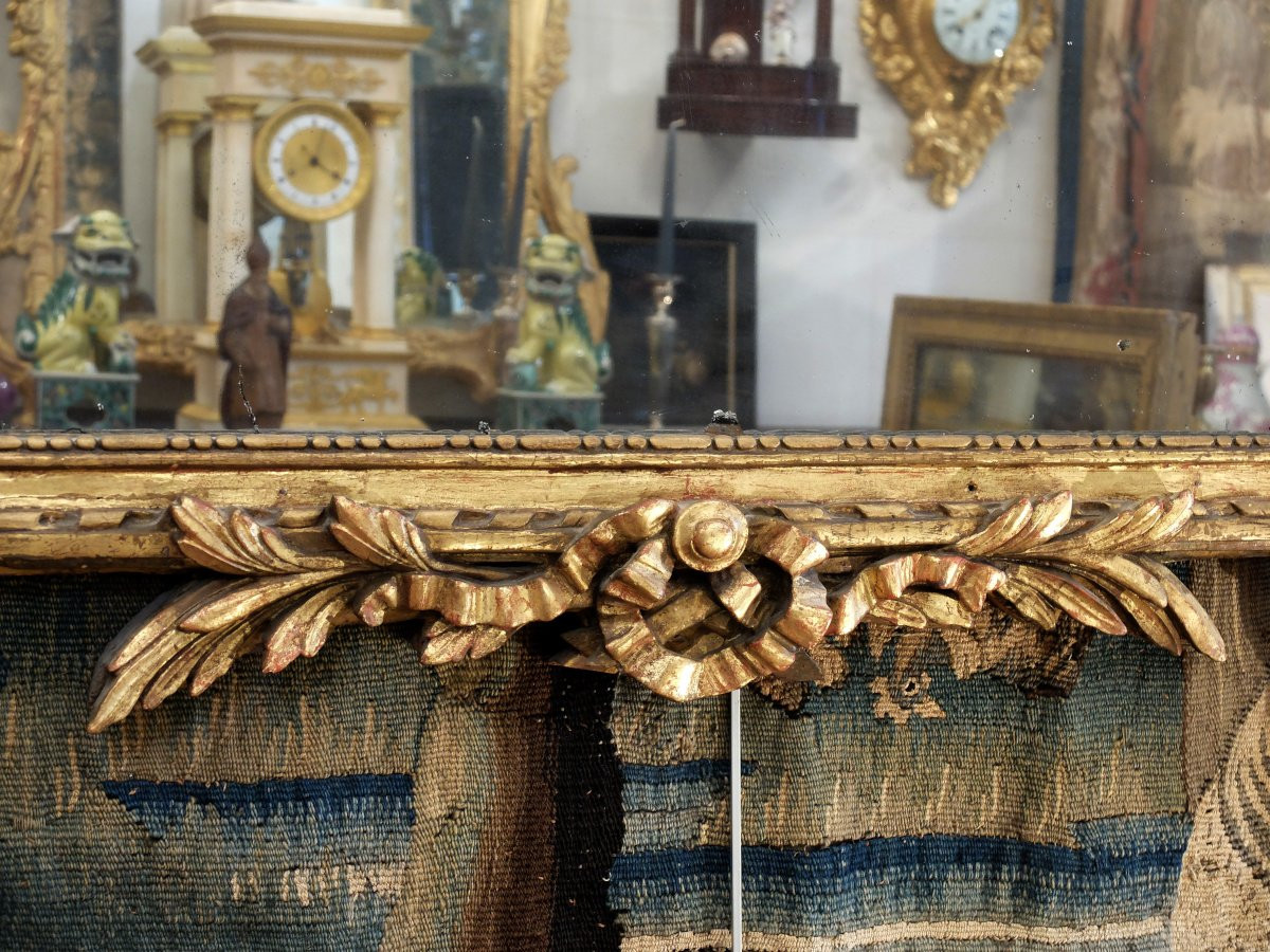Miroir à parecloses d'époque Louis XVI-photo-2