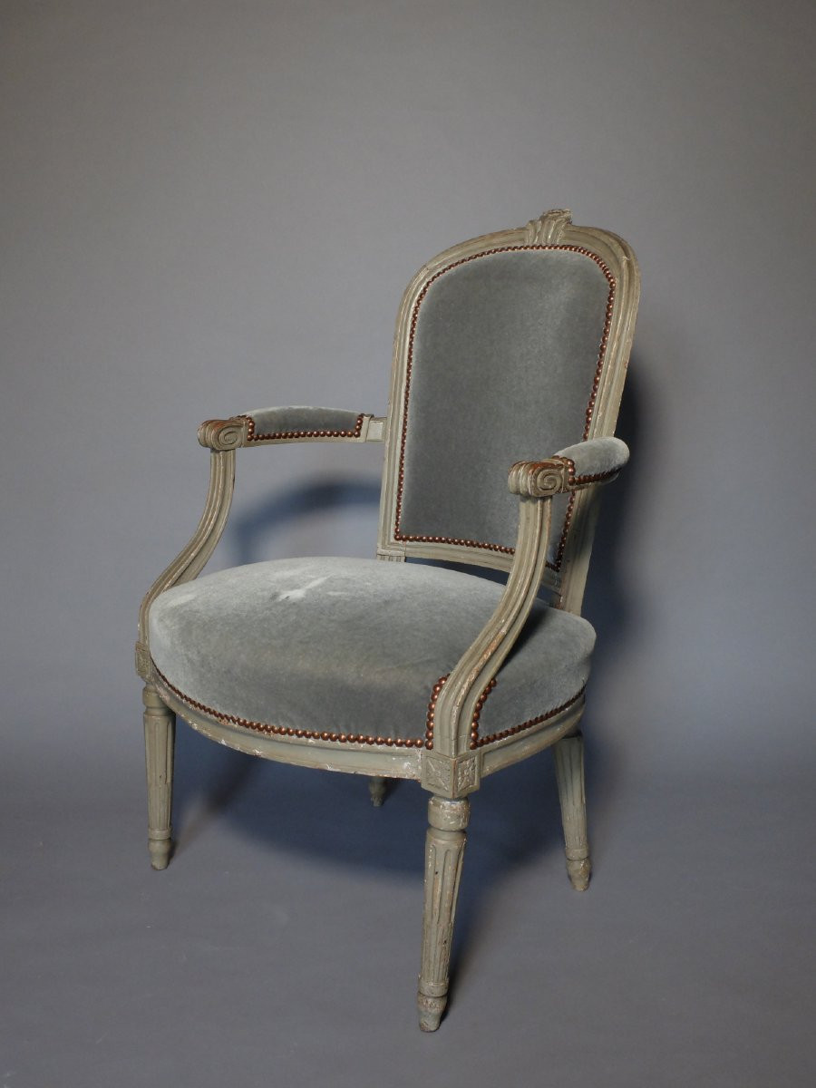 Fauteuil d'époque Louis XVI-photo-4