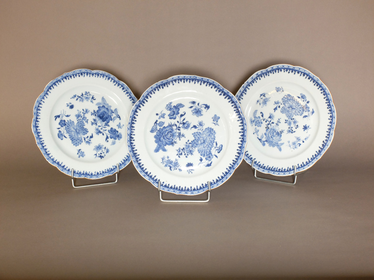 3 Chinese Porcelain Plates - 18th Century