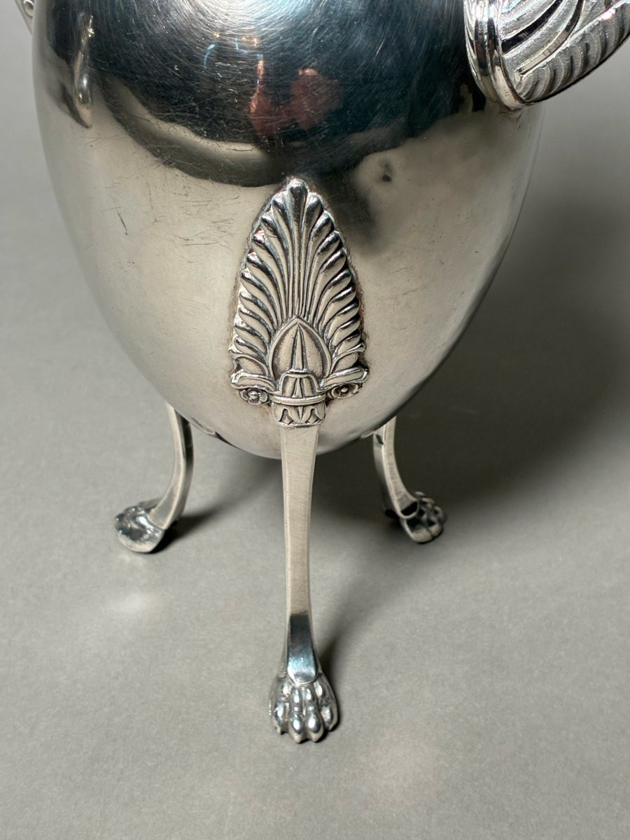 Empire Style Ewer In Solid Silver By Sixte-simon Rion-photo-3