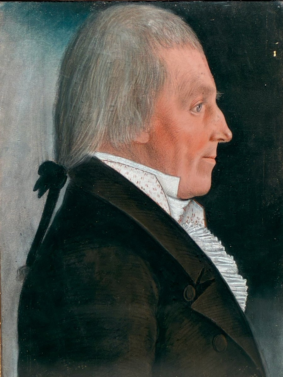 Pair Of Portraits Of "cherbourg Bourgeois", 1814-photo-2