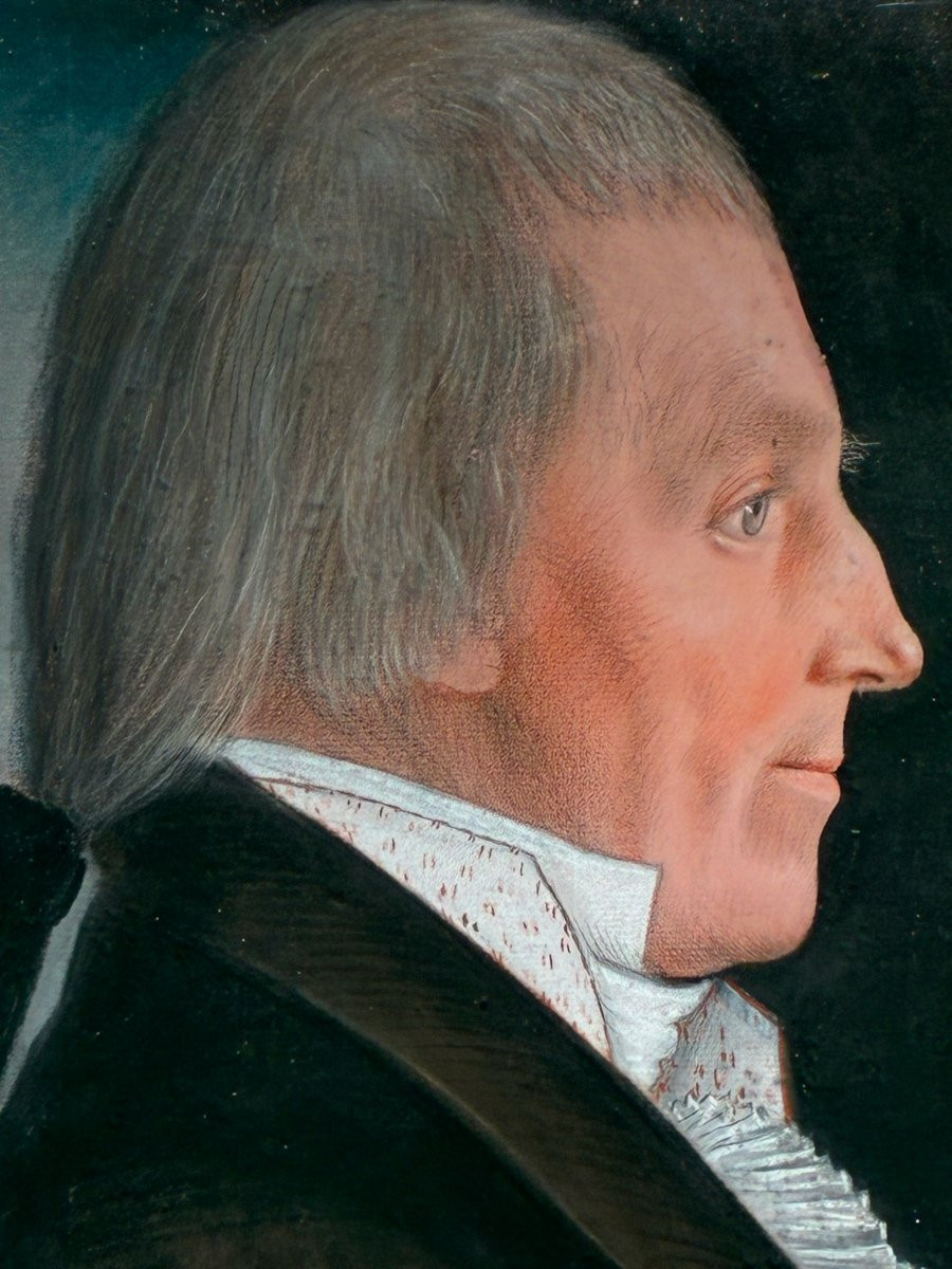 Pair Of Portraits Of "cherbourg Bourgeois", 1814-photo-3