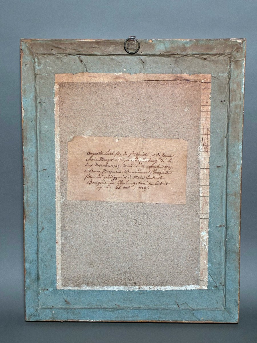 Pair Of Portraits Of "cherbourg Bourgeois", 1814-photo-4