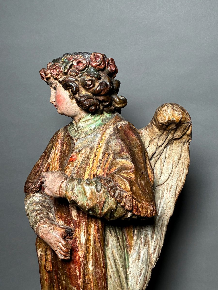 Paire d'anges céroféraires - XVIIème siècle-photo-3