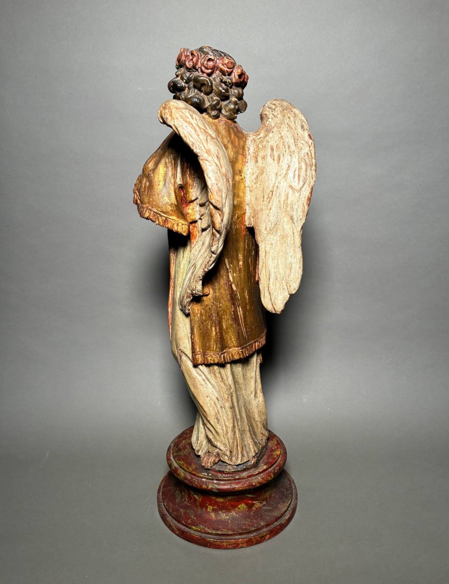Paire d'anges céroféraires - XVIIème siècle-photo-4