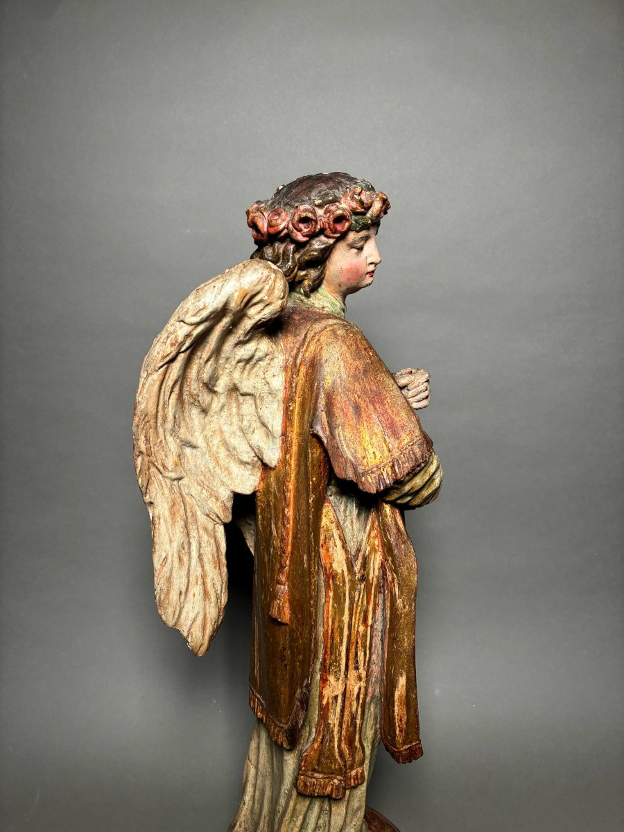 Paire d'anges céroféraires - XVIIème siècle-photo-1
