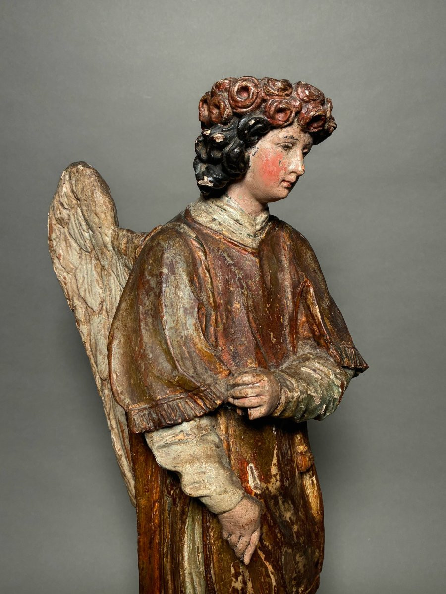 Paire d'anges céroféraires - XVIIème siècle-photo-2