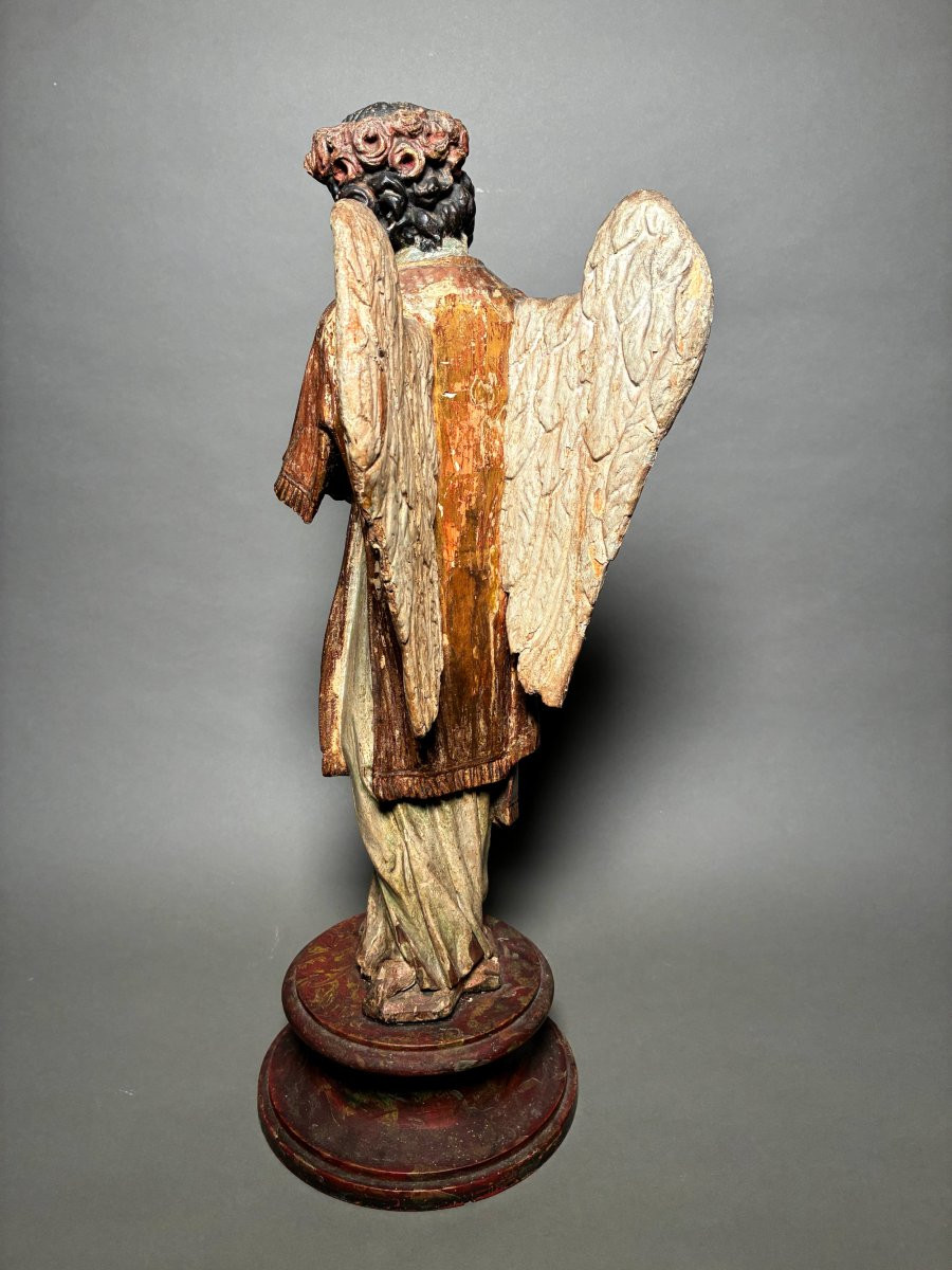 Paire d'anges céroféraires - XVIIème siècle-photo-4