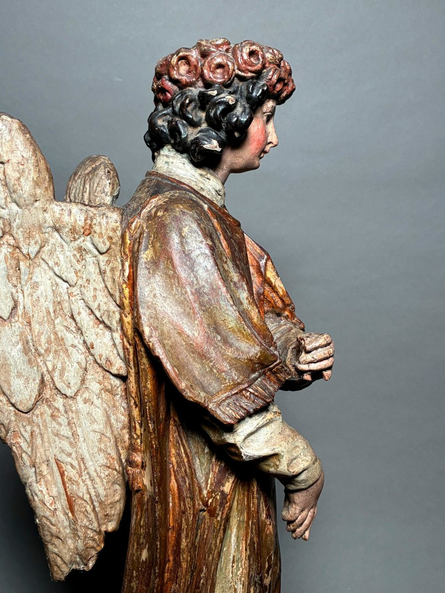 Paire d'anges céroféraires - XVIIème siècle-photo-5