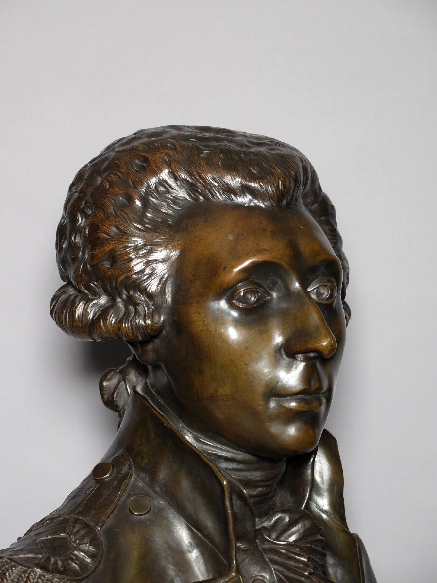 Buste du Marquis de La Fayette par Jean-Antoine Houdon-photo-3