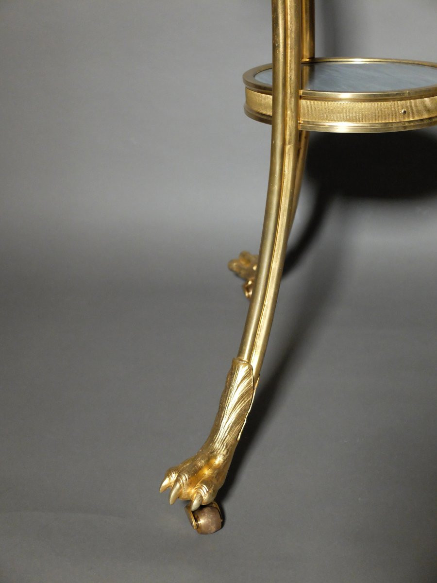 Guéridon Louis XVI en bronze doré-photo-4