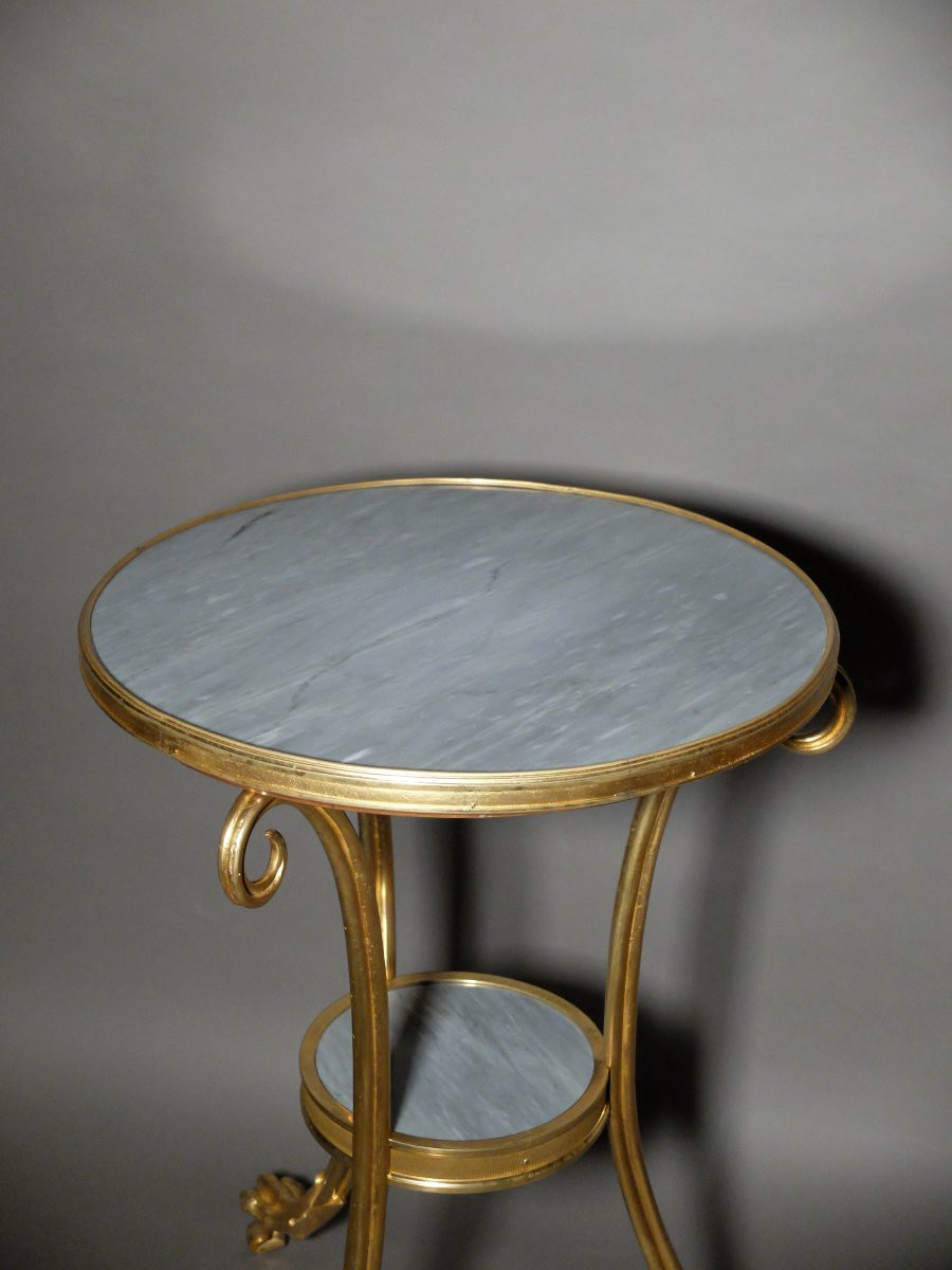 Guéridon Louis XVI en bronze doré-photo-2