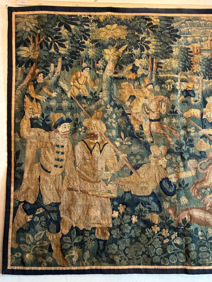 The Lion Hunt, Flemish Tapestry, 17th Century-photo-2