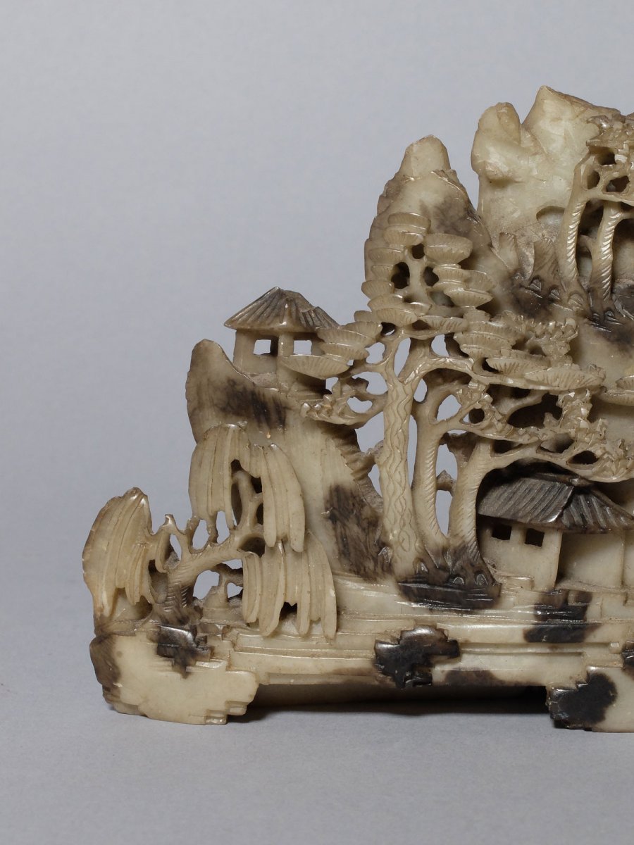 Chinese Landscape - Jade Group, Late Qing Dynasty-photo-4