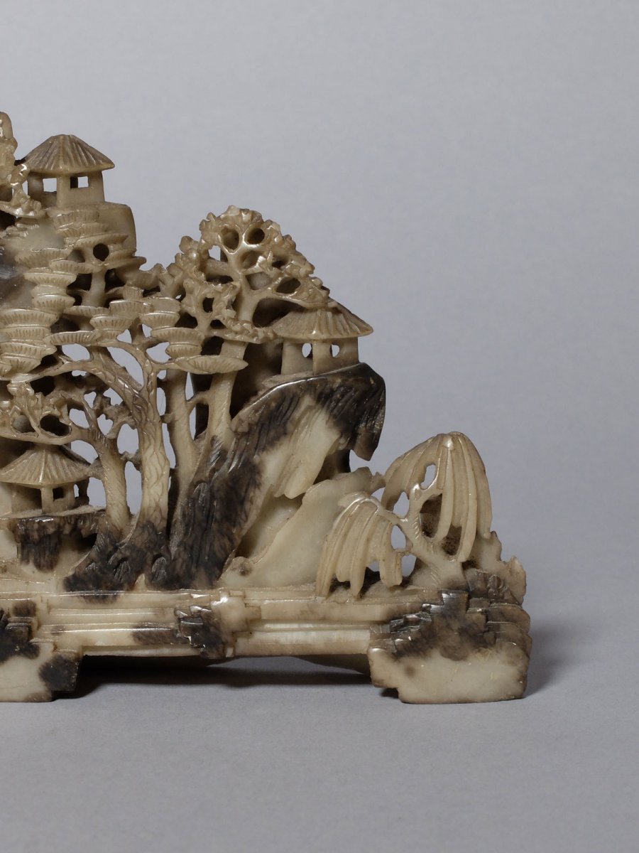 Chinese Landscape - Jade Group, Late Qing Dynasty-photo-1