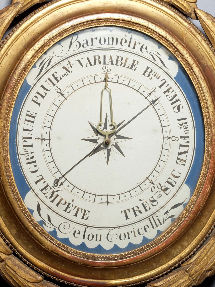 Baromètre médaillon d'époque Louis XVI-photo-2