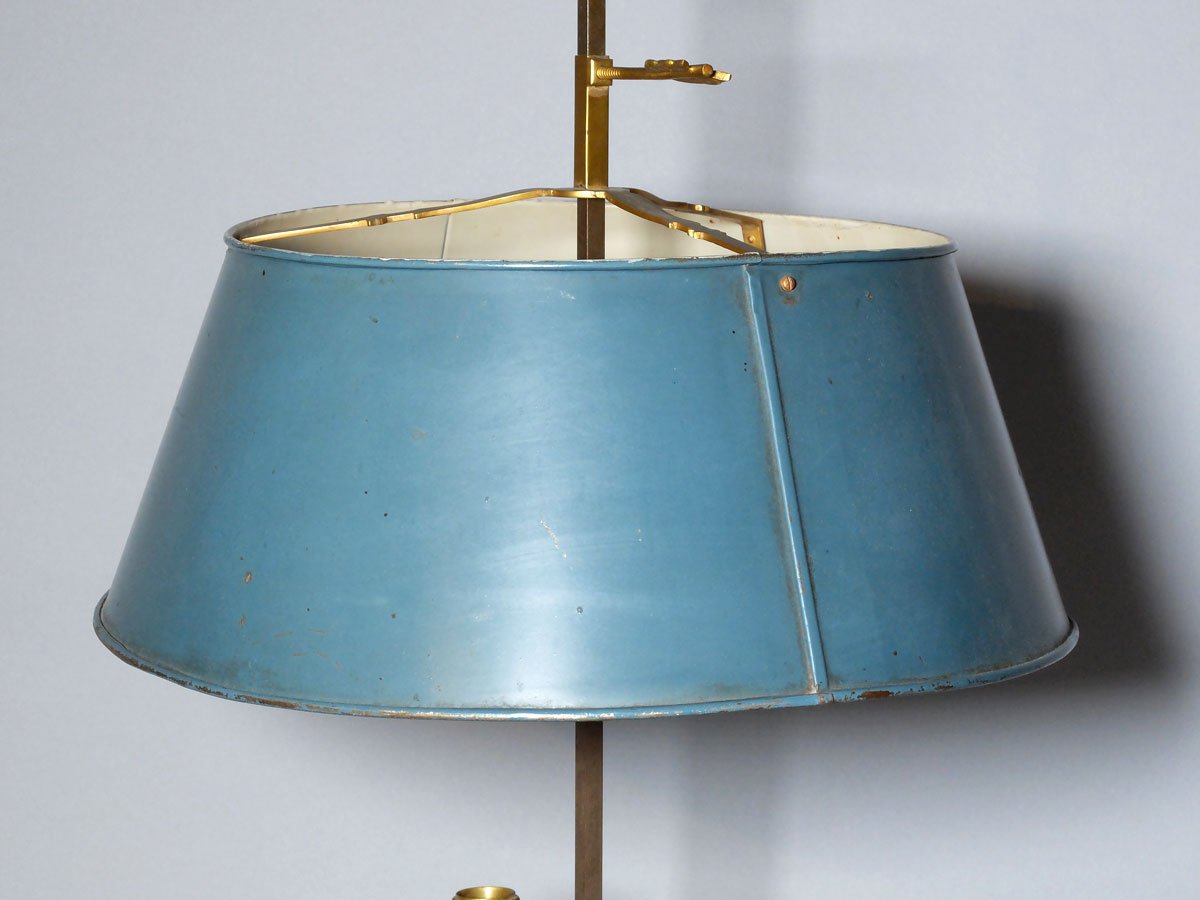 Lampe bouillotte en bronze doré et tôle laquée-photo-1