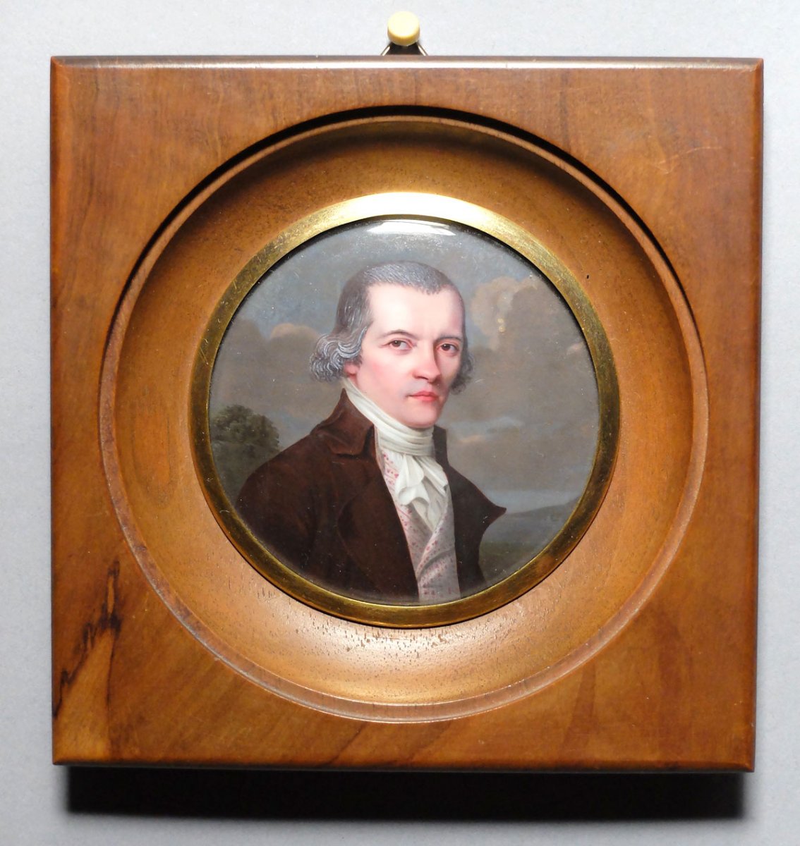 Portrait Of Mr Moncand Roux - Enamelled Miniature-photo-2