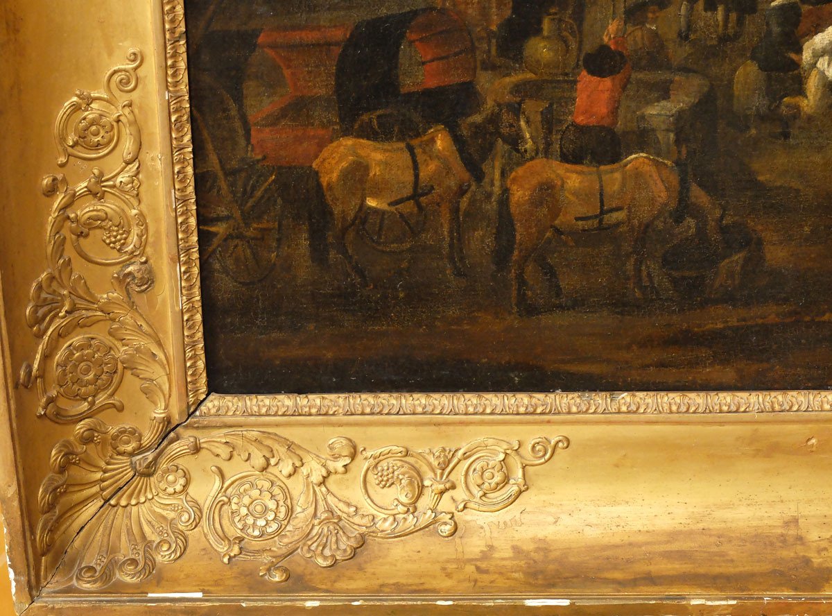Important tableau du XVIIème siècle "Kermesse flamande"-photo-5