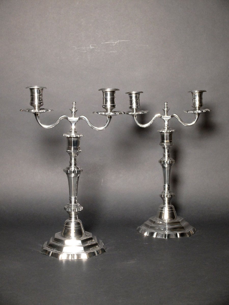 Paire de candélabres formant bouts de table - XVIIIème siècle