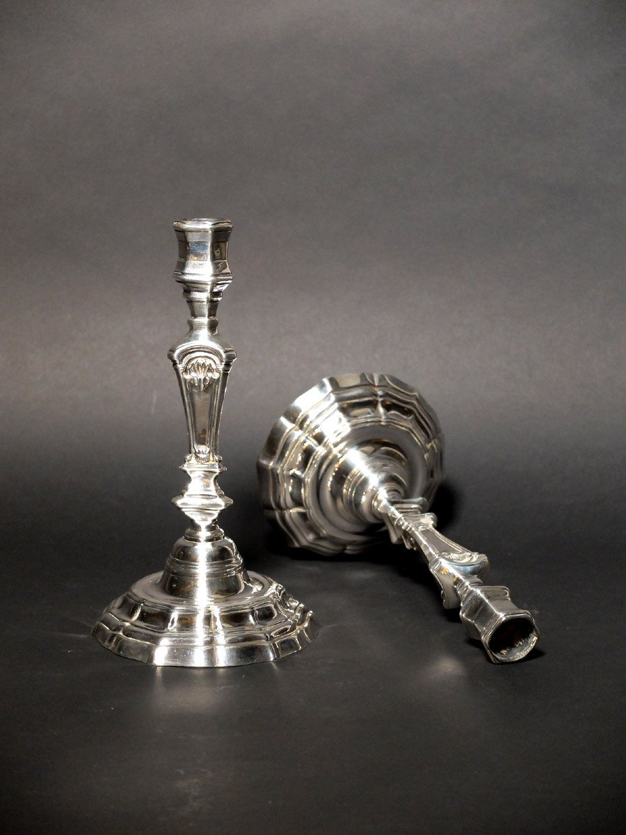 Pair Of Early 18th Century Candlesticks-photo-2