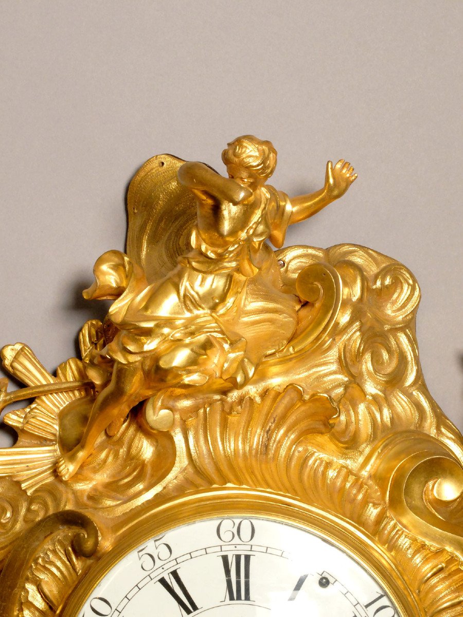 Louis XV Cartel By Aubert, Valet De Chambre And Watchmaker To The King, Circa 1750-photo-2